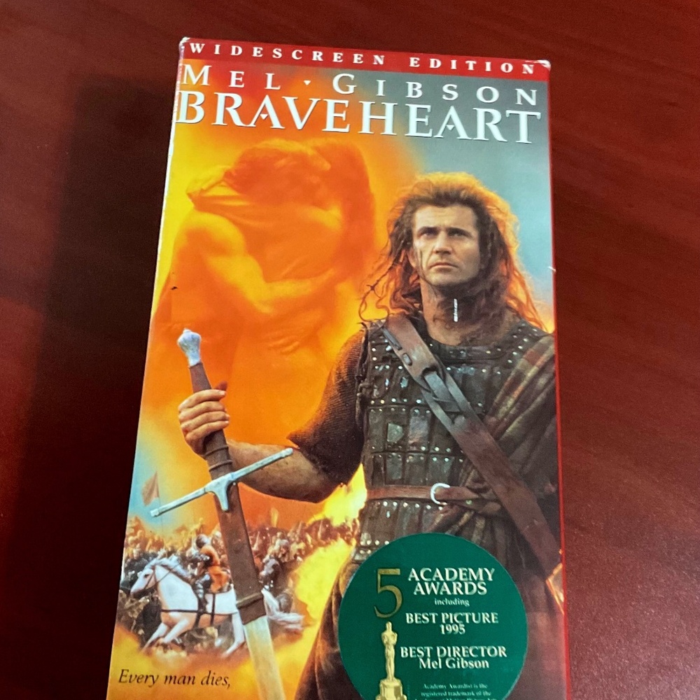 Braveheart 2 volume vHS movie Mel Gibson.